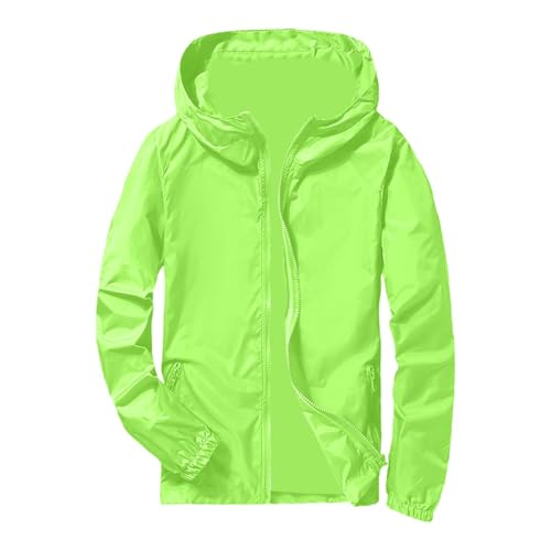 YOSUWOAI Chubasquero impermeable para hombre, chaqueta de invierno resistente al viento, chaqueta funcional de secado rápido, cortavientos, chaqueta de senderismo para exteriores, corte holgado,