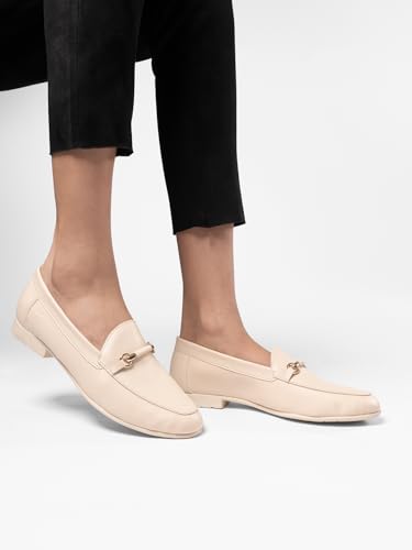 YOHO Bliss Comfortable Slip On Formal Loafer for Women | Stylish Fashion Moccasins Range | Cushioned Footbed Finish | Flexible | Style & All-Purpose | Formal Office Wear Shoe Beige (B0CB67ML4K) Amazon Price History, Amazon Price Tracker