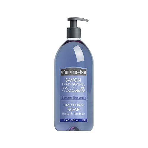 Le comptoir du bain savon traditionnel de marseille olive-lavande 1L
