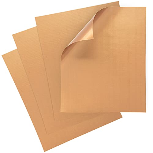 Kraftex Copper Grill Mats 4 Large Pack. Copper Grill Mats Non Stick for BBQs, Ovens & Baking. Grilling Mats for Gas Grill, Charcoal or Electric. Non Stick Heat Resistant Grilling Accessories.