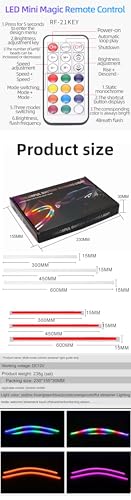 Image of BKN 12V Colorful Daytime Running Light 60cm Remote APP Control Flexible Car Decorative DRL Turn Signal Light Brake Flow Multi-Mode Magic Color Flow Guide Compatible with SUVs, Cars, Trucks