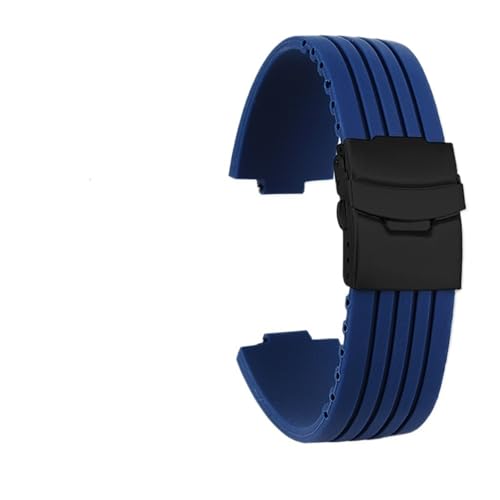 Bracelet silicone convexe compatible Oris Aquis 7330 résistant eau homme