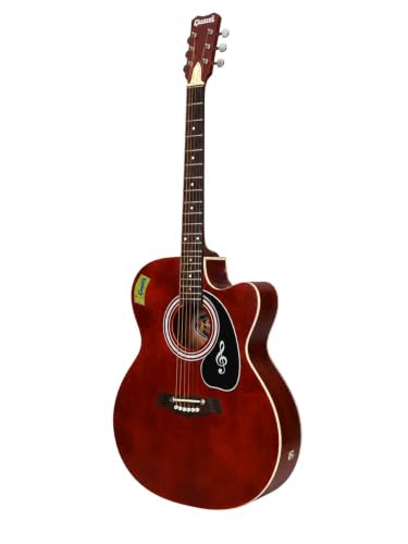Image of Ketostics Givson Venus Special Guitar Combo Acoustic Guitar With Cover /Bag, Rhythm String Set, Strap and 5 Plectrums (BROWN)