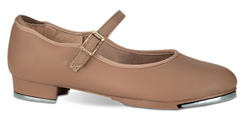 Danshuz Girl's Value Strap Tap Buckle Tan Flats 12 M
