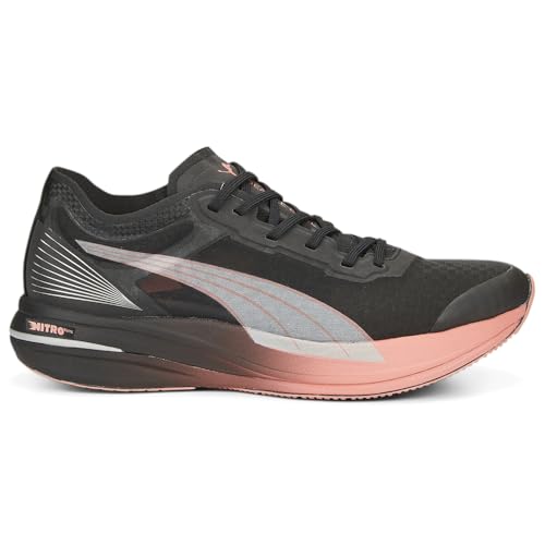PUMA Womens Deviate Nitro Elite Carbon Running Sneakers Shoes - Black - Size 8 M