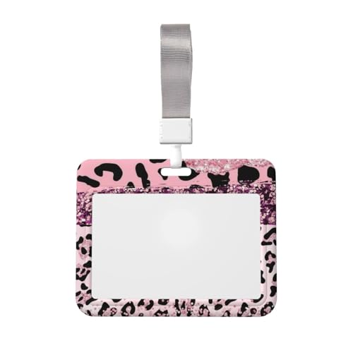 ヒョウ柄 パスケース idカードホルダー カードケース ネームホルダー 横型 名札ホルダー 首掛け 社員証 学生証 定期入れ 名刺入れ 男女兼用 キャラクター
