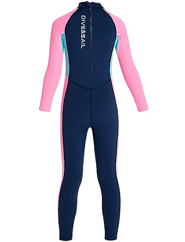 SEAUR Kids Wetsuit for Boys Girls One Piece Swimsuit Back Zip Long Sleeve UPF 50+ Diving Surfing Full Body Swimwear2