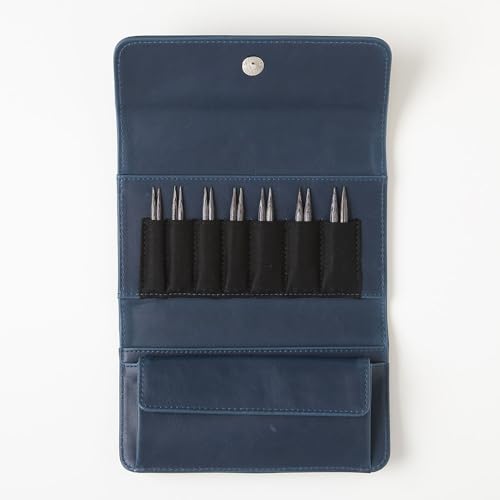 Image of Knit Picks Wood Short Interchangeable Knitting Needles Set with Case | 7 sizes of 2.75 inch long Resilience knitting needles, sizes 4-10, includes cables, stitch markers, and endcaps.