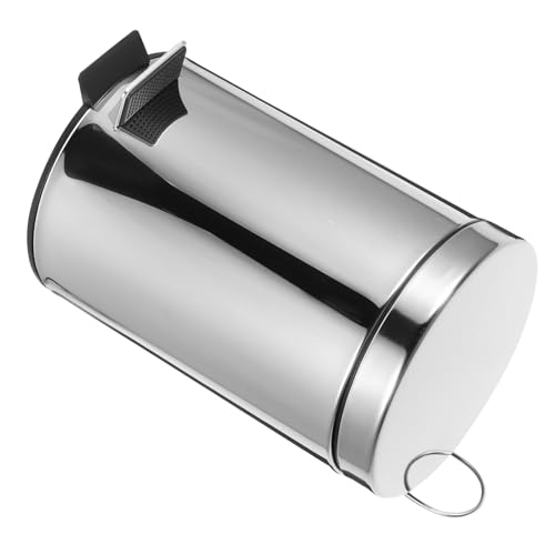 Bote de basura rectangular de acero inoxidable con tapa