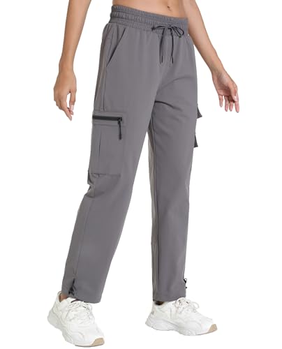 Quick Dry Women's Cargo Pants with Pockets Lightweight Hiking Joggers for Workout Athletic Casual Outdoor Camping