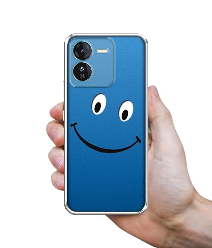 Image of Happy Design Printed Silicon Soft TPU Back Case Cover for iQOO Z9 5G, Blue