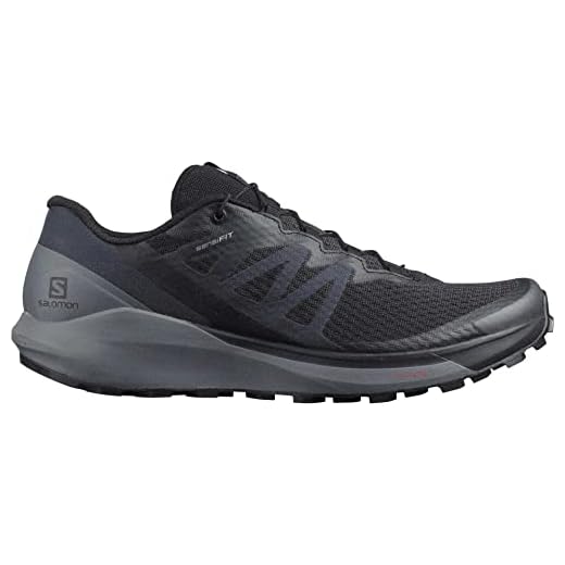 SALOMON Sense Ride, Zapatillas de trail running Hombre, Sense Ride 4 Black Quiet Shade Ebony, 43 1/3 EU