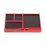 Vibsky Magnetische Schraubenablage, Aluminiumlegierung, magnetischer Werkzeug-Organizer für ferngesteuerte Autos, Flugzeuge, Hubschrauber, Schiffe und Panzer