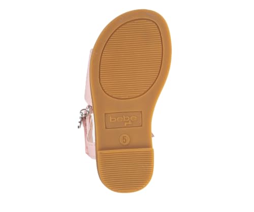 Image of bebe Girls' Sandals - Trendy Flat Designs with Rhinestones, Puffy Straps, Embossed Details and Charms for Toddlers /Little Kids /Big Kids