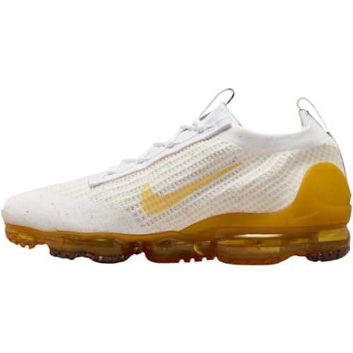 NIKE Air Vapormax 2021 Flyknit SE Baskets pour homme DQ8963-100 Blanc/jaune ocre Pointure 41