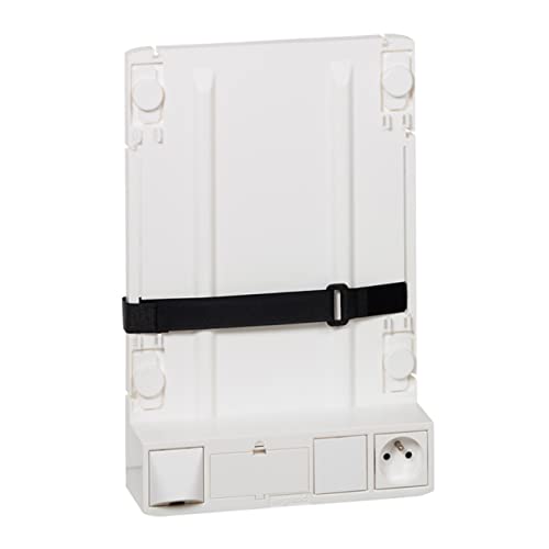 Legrand 413149 Support Box Opérateur ADSL et Fibre avec 1 Prise 2P+T et 4 Cordons de Liaison Box...