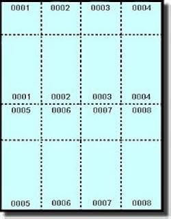 2,000 Label Outfitters® Blue Numbered Printable Raffle Tickets for Inkjet or Laser, Numbered Stub