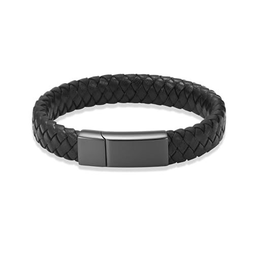 Cremation Jewelry Urn Bracelet for Ashes for Women Men Memorial Braided Leather Urn Bracelet for Human Ashes Keepsake Cuff Bangle Jewelry
