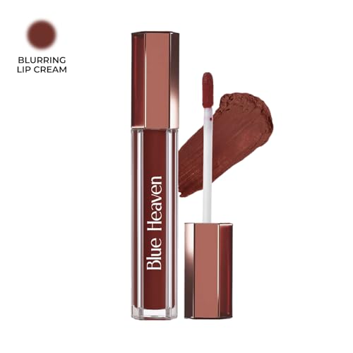 Image of Blue Heaven Roseate Lip Cream | Light Weight Mousse Texture | Hydrating & Plumping Liquid Lipstick for women | Enriched with Peptides, Hyaluronic Acid & Cocoa Butter | Regal Burgundy | 3.5ml