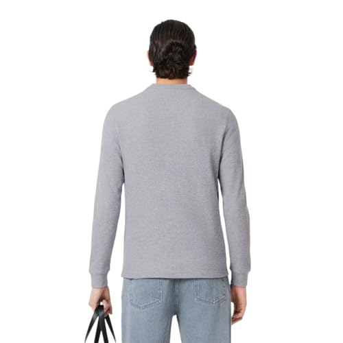 Lacoste Men's Regular Fit Long Sleeve Waffle Henley3