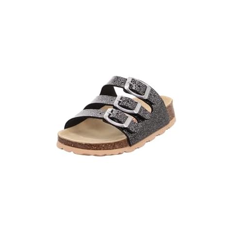 Superfit Girl's Open Back Slippers with Buckles Cover