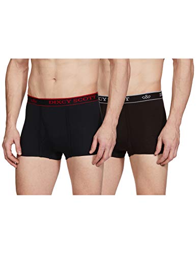 Image of Dixcy Scott Originals Swish Trunk | Short Trunks for Men | 100% Combed Cotton | Soft, Sweat-Absorbent Waistband | C-Open Front Men's Underwear | Elasticated Leg Grip Innerwear for Man | Pack of 2