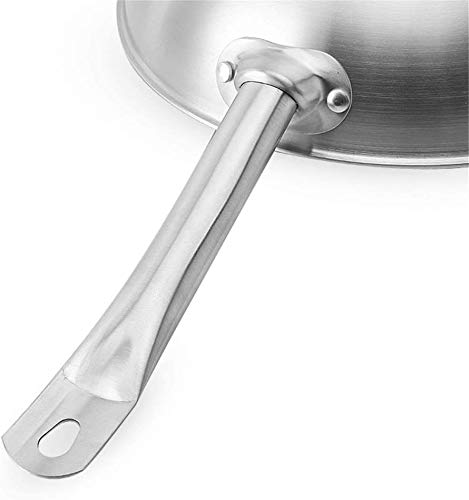 Wok de acero inoxidable con mango desmontable miniatura 5