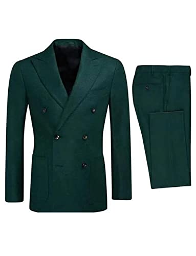 Costume double boutonnage pour homme avec col en pointe chic