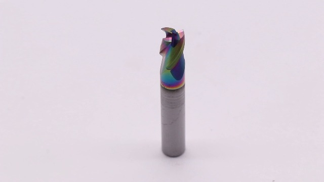 Image of 5 /16 inch 3 Flute Carbide Stub Square End Mill, 2 inch OAL, DLC Coated for Aluminum | 37 Helix, Solid Carbide, 5 /16 inch Cutting Dia, 5 /16 inch Shank Dia, 7 /16 inch LOC, for Milling Aluminum and Copper