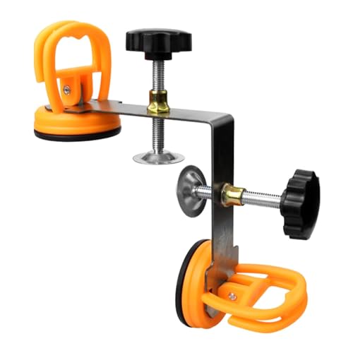 rockible Strumento di Installazione per Incastonatori di Pietre in Acciaio Inossidabile Durevole Ad Angolo Retto Da 90 Gradi per Piastrelle in Lastre di Marmo, Doppia ventosa