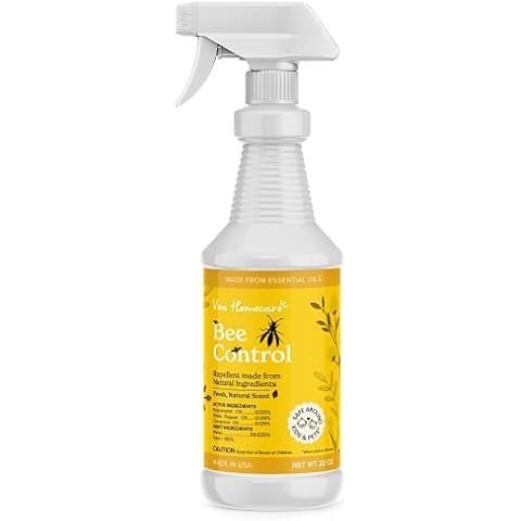 Vine Homecare Bee Control Spray, 32 Ounce, Repels Most Common Types of Bees, Natural, Non-Toxic Formula to Keep Bees Away from House, Quick, Easy Pest Control, Safe Around Kids & Pets, Made in USA Cover