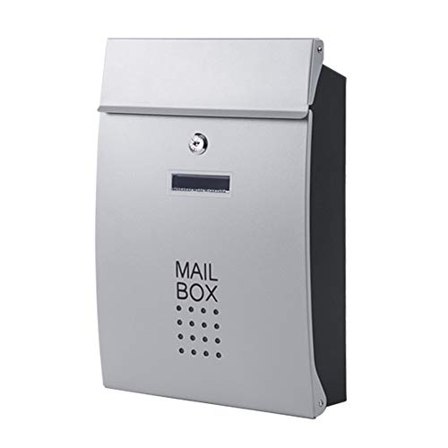 PNAJFUEL Buzón de Exterior, Buzón de Pared, Buzón de Corde Pared Deo Galvanizado con Cerradura/a