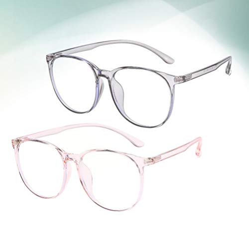 Óculos de bloqueio de luz azul KESYOO, 2 peças, óculos de luz antiazul, armação redonda, óculos de p