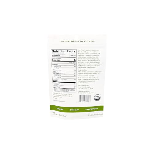 Cherie Sweet Heart Matcha & Mushroom, Organic Matcha Latte Powder Drink Mix, Great Substitute for Coffee, Non-GMO, Vegan, Gluten-Free, 3.5 Ounce Bag image 5