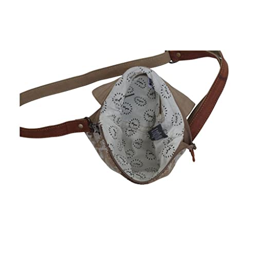 Image of Myra Bag Aztec Purse for Women - Canvas Bag with Real Leather Detailing, Boho Handbags for Women, Cute Western Purse