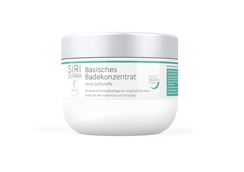 SIRIDERMA Basisches Badekonzentrat | Beruhigendes Basenbad | Lindert Juckreiz bei Neurodermitis & Psoriasis | Vollbad, Fußbad & basische Waschung | Für alle Hauttypen, auch Babys & Kinder (500 g)