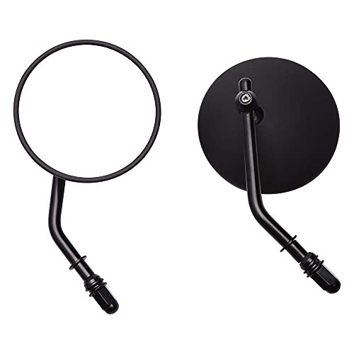 Image of DREAMIZER 3.8 inch Motorcycle Rear View Side Mirror Round 8mm 10mm Universal Compatible with CB350 CB1100 Guide ATV Dirt Bike Cruiser Chopper - Black #1