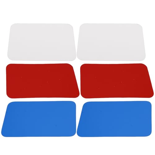 ULTECHNOVO Parches para Reparar Kayaks Inflables Kit de Reparación de PVC Flexible 6 Piezas 2 Rojos 2 Azules 2 Blancos para Botes Canoas y Colchones de Aire Accesorios para Deportes