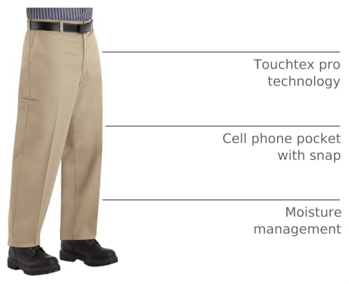 Red Kap Men's Cell Phone Pocket Pant, Khaki, 48W x 30L by Red Kap - Used condition - Image 3