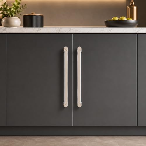 Image of Atom 7.5 Inches Cabinet Door Handle | for Office Drawer Cupboard Almirah Kitchen Wardrobe Doors Pull Handles | Silver Satin Finish (Set of 10, CH-241)