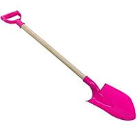Toyrific Super Spade 78cm Wooden Shaft Digger ~ Plastic spade beach toy, sand toy, garden spade (Pink)