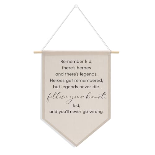 Image of Inspirational Gifts Ideas Sports Room Decor Boys Room Wall Art Baseball Sign Baby Banner Gift Shower Canvas Hanging Flag Banner Wall Sign Decor Gift for Nursery Bedroom Playroom Front Door Boy Girls