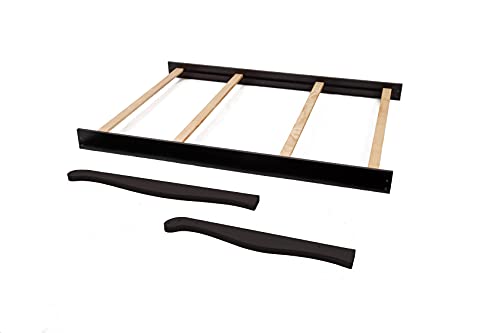 Image of Full-Size Conversion Kit Bed Rails for Sorelle Crib & Changer Combos - Wood Rail - Toddler & Adult Bed Rail for Full-Size - Baby Furniture (Model #1105, Espresso - Tuscany Elite Crib & Changer)