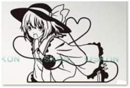 Amazon シール 壁用 ウォールステッカー 上海アリス幻樂団 古明地恋 東方project 38 48 痛車 カーステッカー パソコン おもちゃ雑貨 手品 おもちゃ