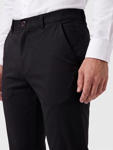 Image of Mehrang Men's Slim Fit Casual Mid Rise, Cotton Blend Trousers, Side Pockets || Classic Slim Fit Chino Pants || Business Casual Dress Trousers