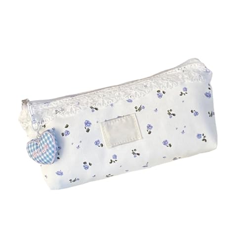 Pen Holders Large Capacity Pencil Case Lace Floral Pen Bag School Accessories for Students Pencil Case