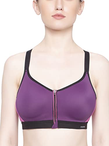 Image of Triumph Triaction Padded Wireless Extreme Bounce Control Sports Bra High Coverage Mesh Racerback Cardio Bra with Wide Straps for Running, Zumba, and High Impact Training Pack Of 1