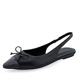 Nœud délicat Aerosoles Ballerines plates Donna pour femme, cuir noir, 36 EU
