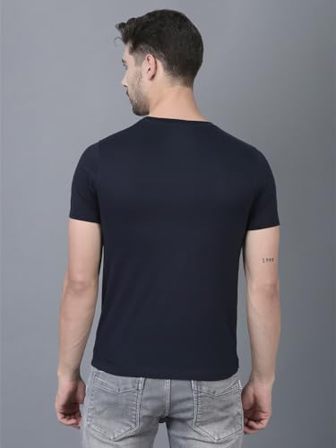 Image of Dollar Super Combed Cotton Mens Assorted Pack of 2 Solid T-Shirt