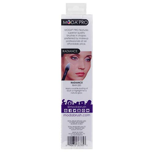 Royal Brush Moda Pro Cosmetic Make Up Brush, Radiance, 0.11 Count, Black - Image 3